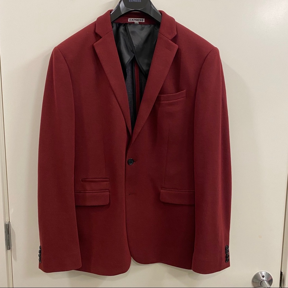 Express Slim Photographer Textured Knit Blazer
